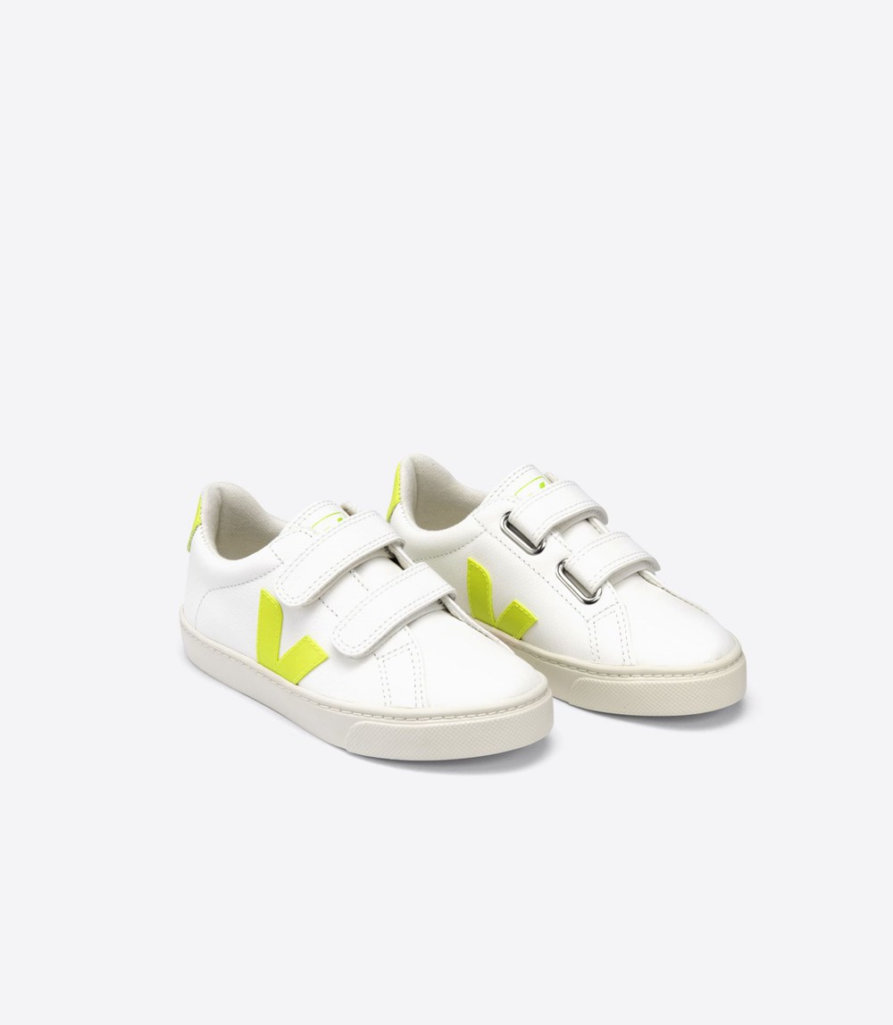 Tenis Veja Niños - Esplar Velcro Chromefree - Blancos - 354OHULGC